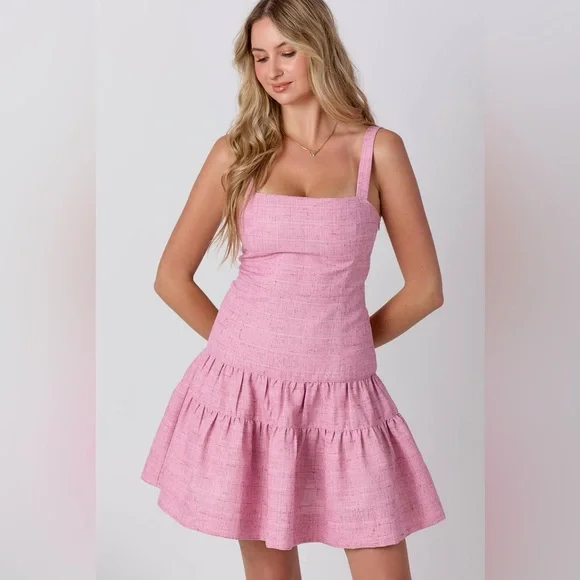 NWT Boutique Cecilia Pink Fit & Flare Mini Dress - Picture 10 of 14